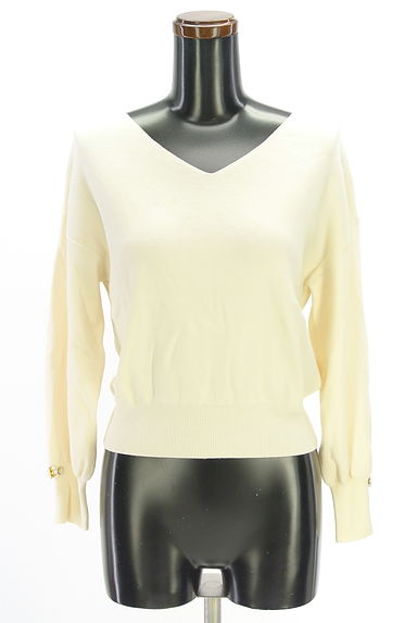 クリックで大画像表示 JILL by JILLSTUART(ジルバイジルスチュアート)の古着「ビジュー付きVネックニット(ニット)」大画像1へ