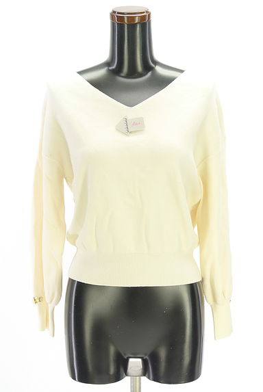 クリックで大画像表示 JILL by JILLSTUART(ジルバイジルスチュアート)の古着「ビジュー付きVネックニット(ニット)」大画像4へ