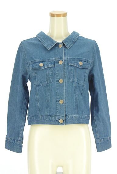 JILL by JILLSTUART（ジルバイジルスチュアート）の古着「後ろレースアップデニムジャケット（ジャケット）」大画像１へ