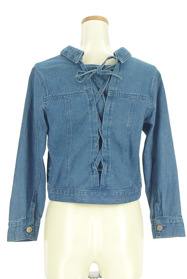 JILL by JILLSTUART（ジルバイジルスチュアート）の古着「後ろレースアップデニムジャケット（ジャケット）」大画像２へ
