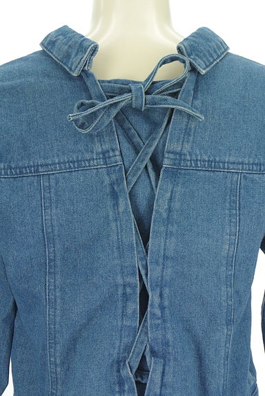 JILL by JILLSTUART（ジルバイジルスチュアート）の古着「後ろレースアップデニムジャケット（ジャケット）」大画像５へ