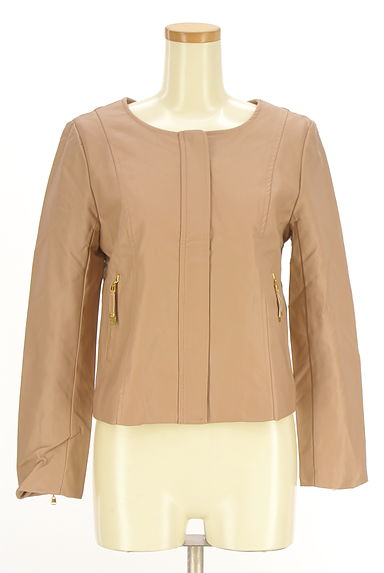 クリックで大画像表示 JILL by JILLSTUART(ジルバイジルスチュアート)の古着「ノーカラーエコレザージャケット(ブルゾン・スタジャン)」大画像1へ