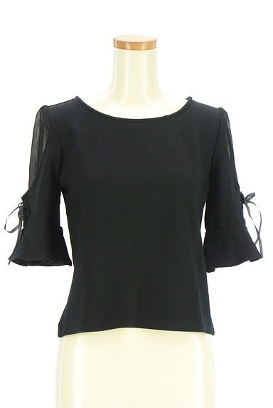 JILL by JILLSTUART（ジルバイジルスチュアート）の古着「袖シフォン切替6分袖カットソー（カットソー・プルオーバー）」大画像１へ