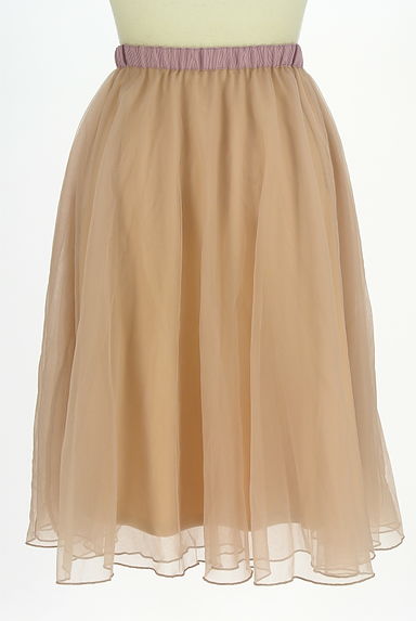 JILL by JILLSTUART（ジルバイジルスチュアート）の古着「膝丈チュールフレアスカート（スカート）」大画像２へ