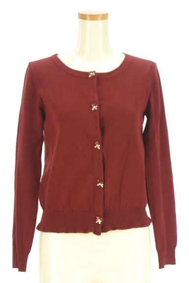 クリックで大画像表示 JILL by JILLSTUART(ジルバイジルスチュアート)の古着「ラインストーン付きニットカーディガン(カーディガン・ボレロ)」大画像1へ