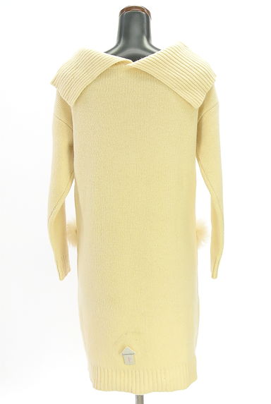 JILL by JILLSTUART（ジルバイジルスチュアート）の古着「ファー付きポケット膝上ニットワンピース（ワンピース・チュニック）」大画像４へ