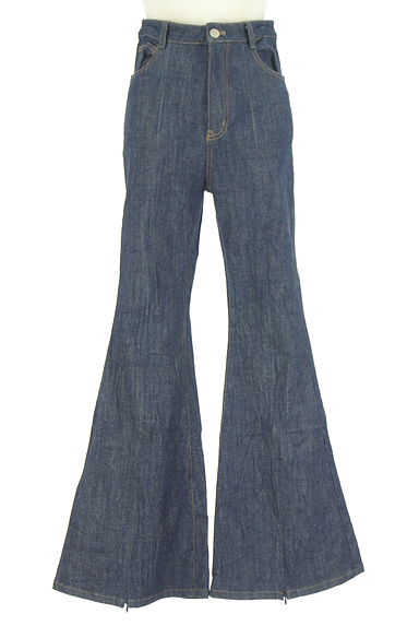 HONEY MI HONEY（ハニーミーハニー）の古着「ファスナー付きブーツカットデニムパンツ（デニムパンツ）」大画像１へ