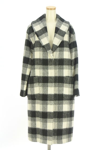 クリックで大画像表示 BABYLONE(バビロン)の古着「チェック柄起毛ロングコート(コート)」大画像1へ