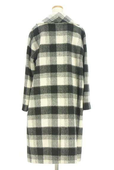 クリックで大画像表示 BABYLONE(バビロン)の古着「チェック柄起毛ロングコート(コート)」大画像2へ
