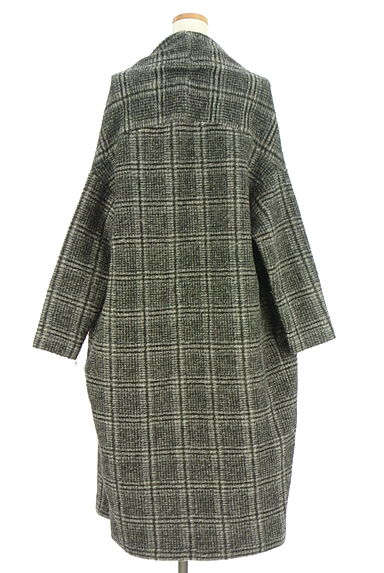 BABYLONE（バビロン）の古着「チェック柄ウール混ロングコート（コート）」大画像２へ