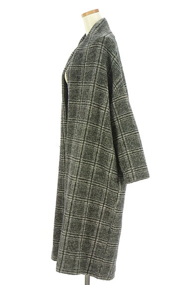BABYLONE（バビロン）の古着「チェック柄ウール混ロングコート（コート）」大画像３へ