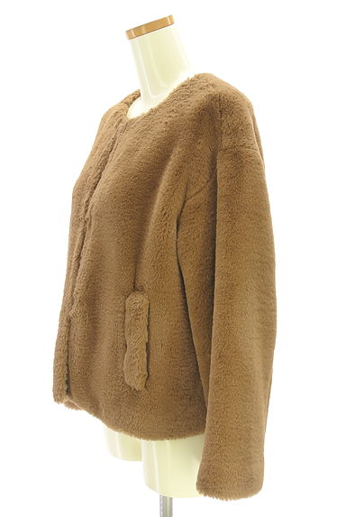 BABYLONE（バビロン）の古着「ノーカラーエコファーコート（ジャケット）」大画像３へ