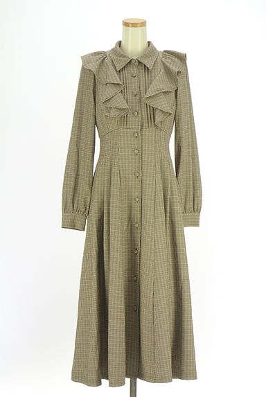 クリックで大画像表示 WILLSELECTION(ウィルセレクション)の古着「ガンクラブチェック柄シャツワンピース(ワンピース・チュニック)」大画像1へ