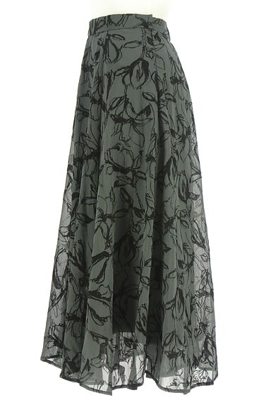 Stola.（ストラ）の古着「フロッキー花柄ロングシフォンスカート（ロングスカート・マキシスカート）」大画像３へ