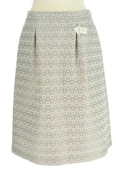 クリックで大画像表示 Paul Stuart(ポールスチュアート)の古着「微光沢膝丈タックスカート(スカート)」大画像4へ