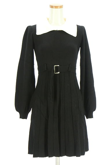 クリックで大画像表示 REDYAZEL(レディアゼル)の古着「襟配色ニットワンピース(ワンピース・チュニック)」大画像1へ