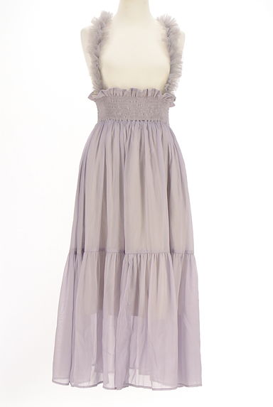 REDYAZEL（レディアゼル）の古着「チュール肩紐ロングティアードスカート（キャミワンピース）」大画像１へ