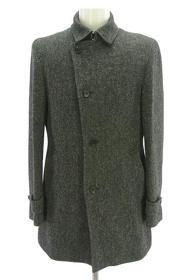 クリックで大画像表示 COMME CA MEN(コムサメン)の古着「衿ベルト付きミドル丈ウールコート(コート)」大画像1へ