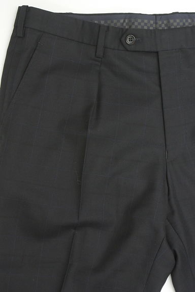 クリックで大画像表示 COMME CA MEN(コムサメン)の古着「チェック柄センタープレステーパードパンツ(パンツ)」大画像3へ