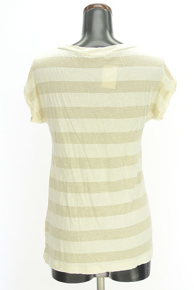 INED（イネド）の古着「ラメボーダーフレンチスリーブカットソー（カットソー・プルオーバー）」大画像２へ