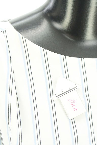 INDIVI（インディヴィ）の古着「ストライプ柄フレンチスリーブカットソー（カットソー・プルオーバー）」大画像５へ