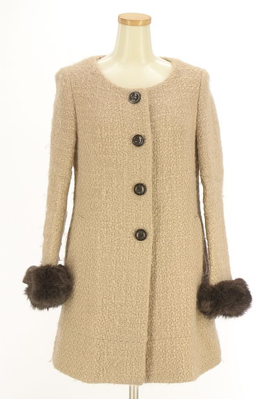 UNTITLED（アンタイトル）の古着「ファール付きノーカラーロングコート（コート）」大画像１へ