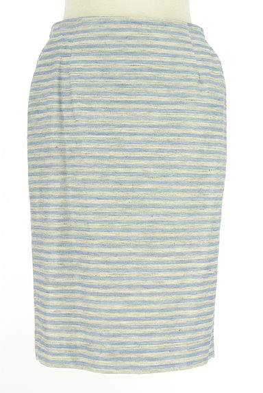 NOLLEY'S（ノーリーズ）の古着「膝丈ボーダー柄タイトスカート（スカート）」大画像１へ