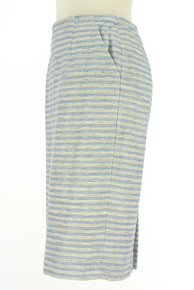 NOLLEY'S（ノーリーズ）の古着「膝丈ボーダー柄タイトスカート（スカート）」大画像３へ