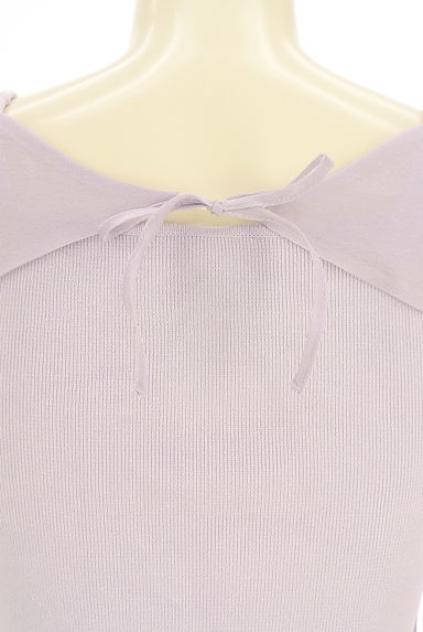 earth music&ecology（アースミュージック＆エコロジー）の古着「シアーボリュームスリーブ切替ニットトップス（ニット）」大画像５へ