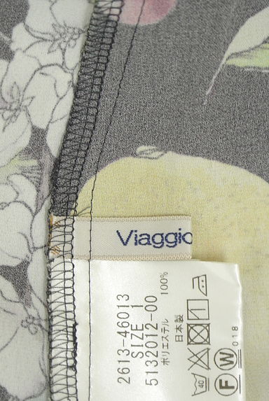 クリックで大画像表示 Viaggio Blu(ビアッジョブルー)の古着「フルーツ柄ボウタイブラウス(ブラウス)」大画像6へ