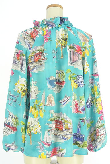 クリックで大画像表示 Viaggio Blu(ビアッジョブルー)の古着「総柄ボウタイカットソー(カットソー・プルオーバー)」大画像2へ