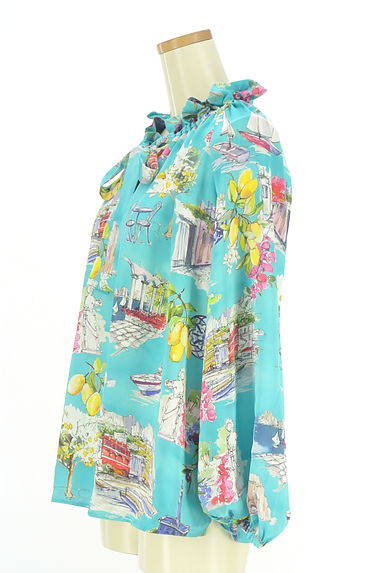 クリックで大画像表示 Viaggio Blu(ビアッジョブルー)の古着「総柄ボウタイカットソー(カットソー・プルオーバー)」大画像3へ