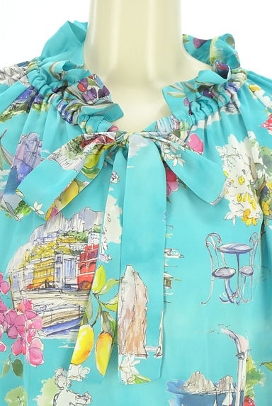 クリックで大画像表示 Viaggio Blu(ビアッジョブルー)の古着「総柄ボウタイカットソー(カットソー・プルオーバー)」大画像4へ