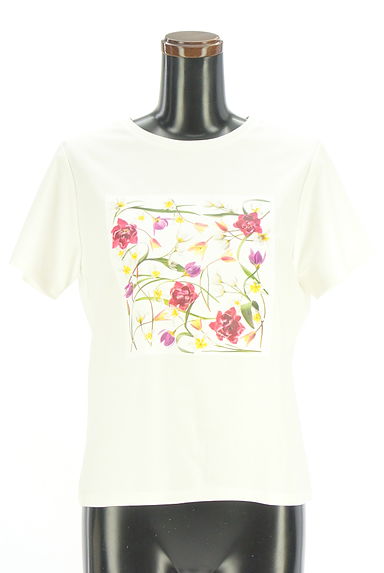 Viaggio Blu（ビアッジョブルー）の古着「花柄ボックスプリント半そでTシャツ（Ｔシャツ）」大画像１へ