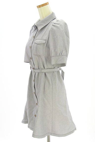 REDYAZEL（レディアゼル）の古着「半袖パフスリシャツワンピース（ワンピース・チュニック）」大画像３へ