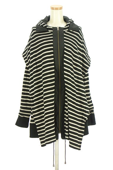 クリックで大画像表示 MAYSON GREY(メイソングレイ)の古着「無地×ボーダーリバーシブルコート(コート)」大画像4へ