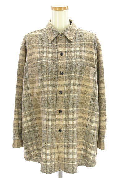 クリックで大画像表示 GREED INTERNATIONAL(グリードインターナショナル)の古着「チェック柄シャツ(カジュアルシャツ)」大画像1へ