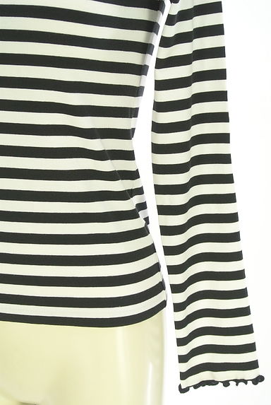 クリックで大画像表示 GREED INTERNATIONAL(グリードインターナショナル)の古着「モックネックボーダー柄カットソー(カットソー・プルオーバー)」大画像5へ