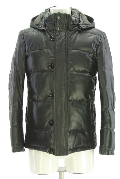 NICOLE（ニコル）の古着「MONSIEUR NICOLE ex/tra レザーダウンジャケット（ダウンジャケット・ダウンコート）」大画像５へ