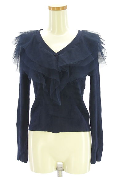 Stola.（ストラ）の古着「チュールティアードフリルリブニットトップス（ニット）」大画像１へ