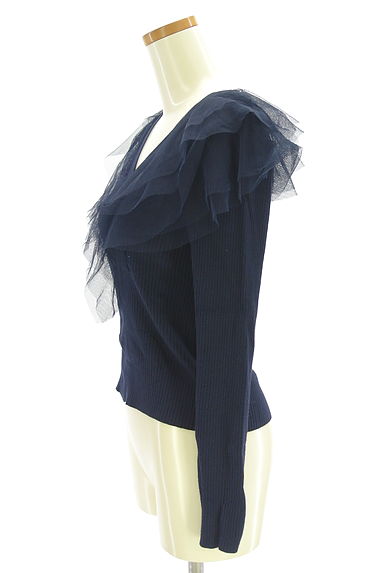 Stola.（ストラ）の古着「チュールティアードフリルリブニットトップス（ニット）」大画像３へ