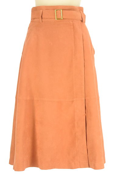 green label relaxing（グリーンレーベル リラクシング）の古着「ベルト付きスウェード調ミモレスカート（スカート）」大画像１へ