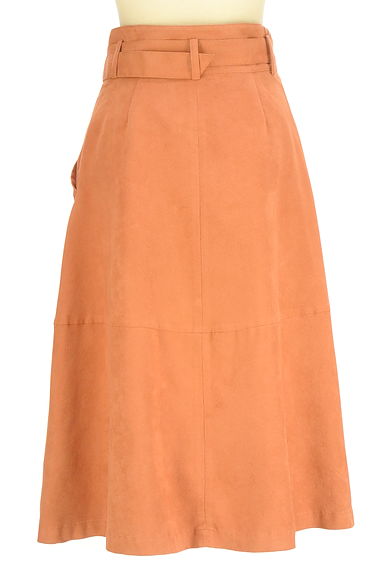 green label relaxing（グリーンレーベル リラクシング）の古着「ベルト付きスウェード調ミモレスカート（スカート）」大画像２へ