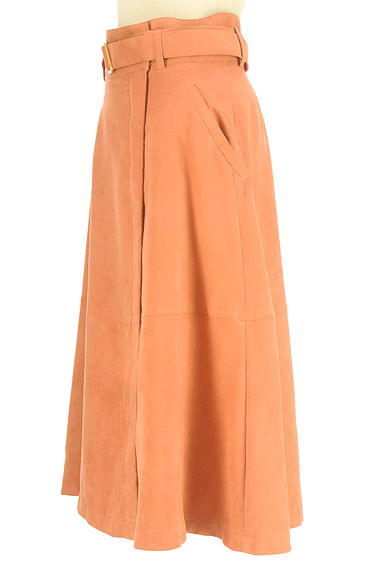 green label relaxing（グリーンレーベル リラクシング）の古着「ベルト付きスウェード調ミモレスカート（スカート）」大画像３へ