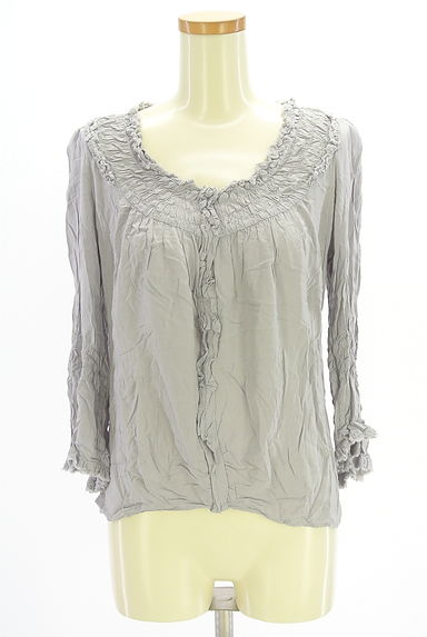 BABYLONE（バビロン）の古着「シャーリングフリルカットソー（カットソー・プルオーバー）」大画像１へ