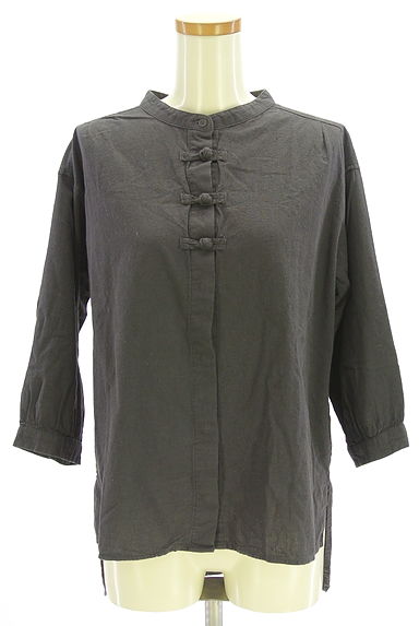 Samansa Mos2（サマンサモスモス）の古着「バンドカラーチャイナボタンシャツ（ブラウス）」大画像１へ