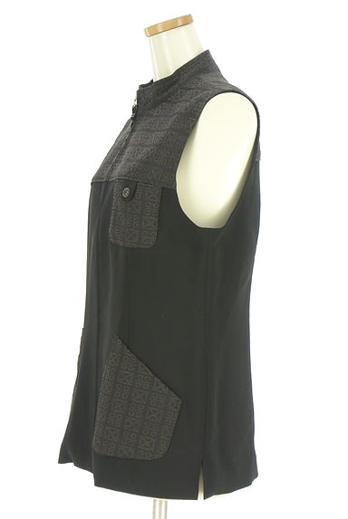 LEILIAN（レリアン）の古着「別地切替ジップアップベスト（ベスト・ジレ）」大画像３へ