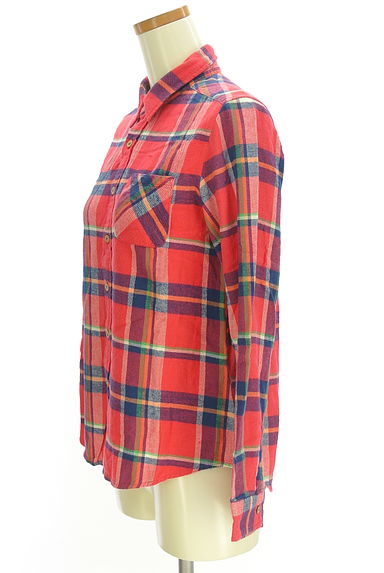 CUBE SUGAR（キューブシュガー）の古着「フランネルチェック柄シャツ（カジュアルシャツ）」大画像３へ