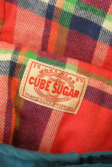 CUBE SUGAR（キューブシュガー）の古着「裏地チェック中綿入りブルゾン（ブルゾン・スタジャン）」大画像６へ
