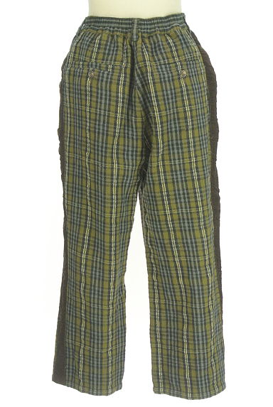 CUBE SUGAR（キューブシュガー）の古着「サイド切替チェック柄テーパードパンツ（パンツ）」大画像２へ